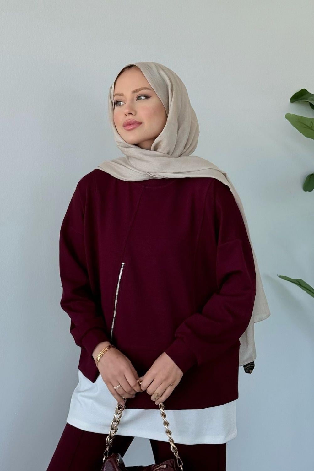 Frm Garnili Takım Bordo 6009 