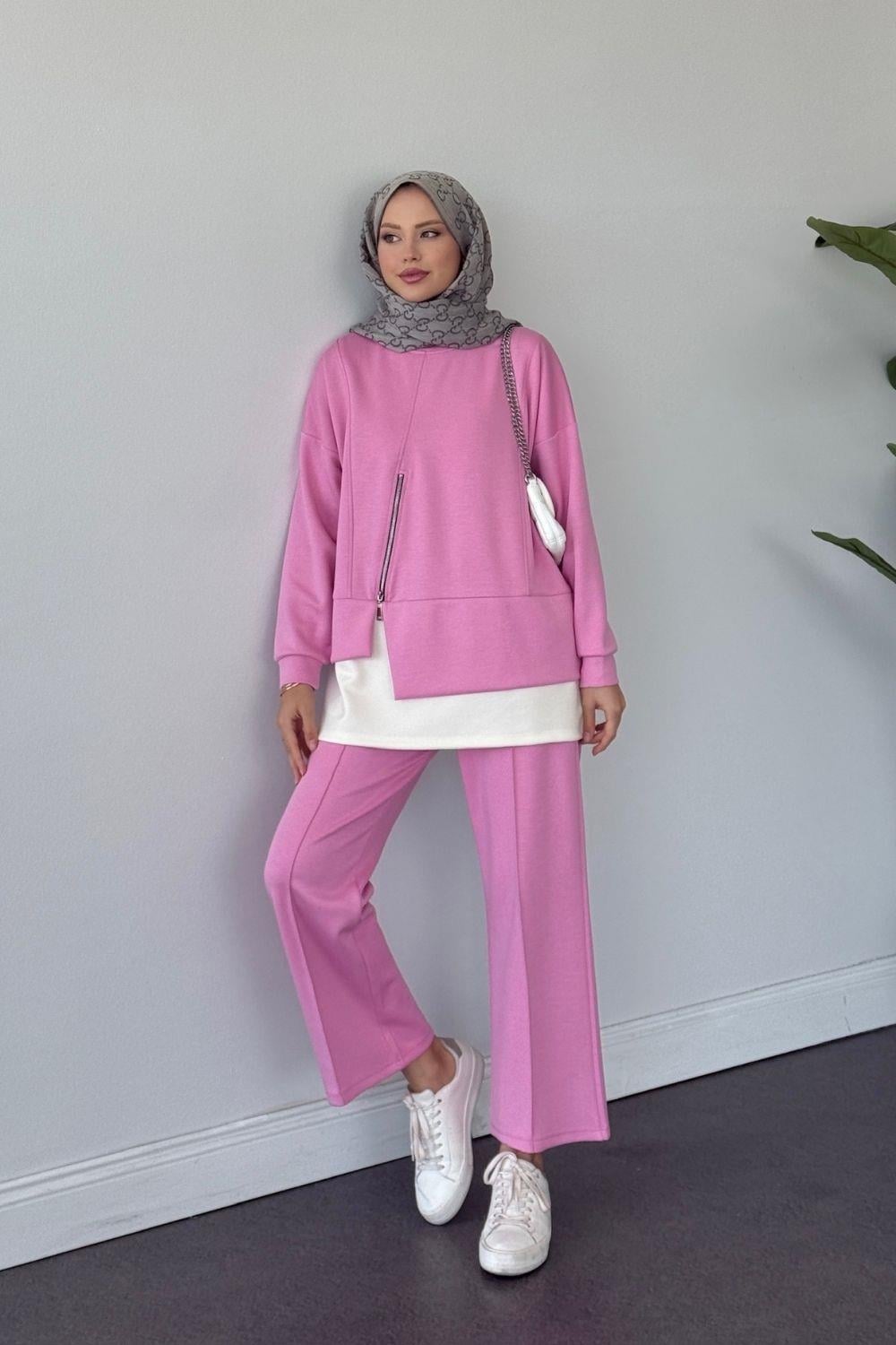 Melodi Frm Garnili Takım Pembe 6009 
