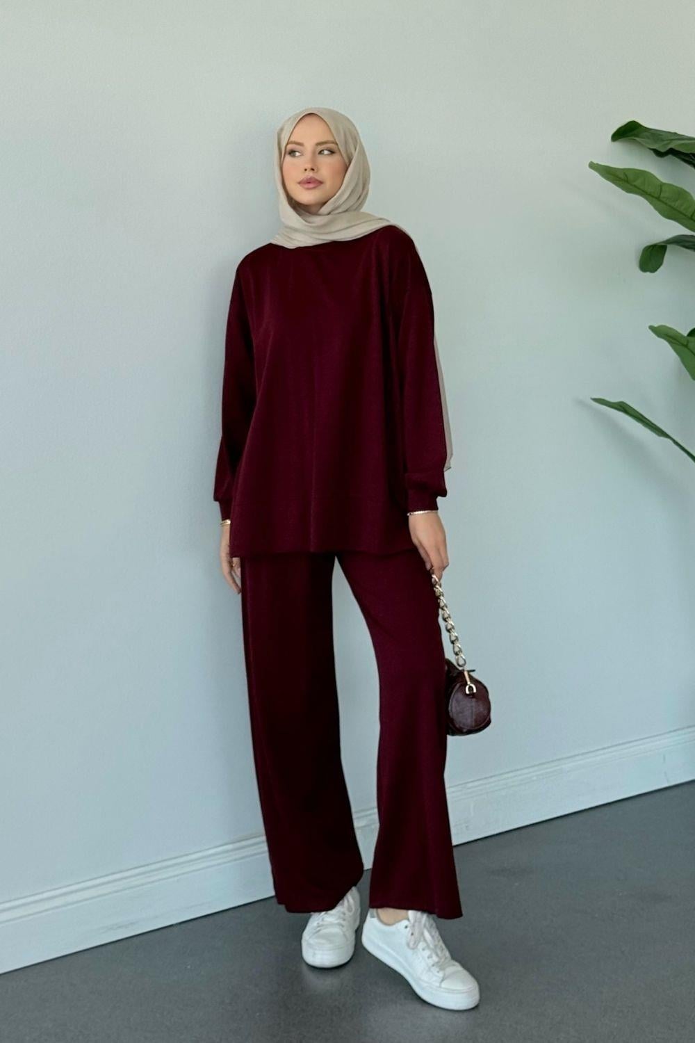Şiir Oysho Pens Detay Takım Bordo 6018 