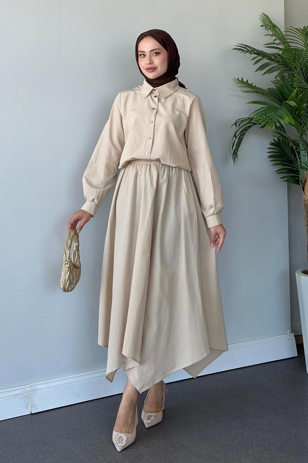 Selis Etekli Takım Bej 6037 