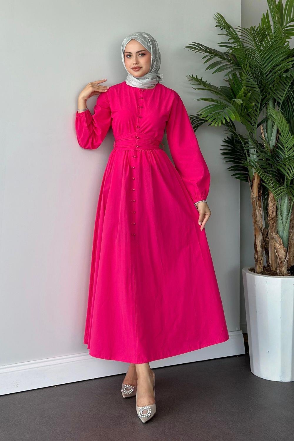 İzem Elbise Pembe 60400 