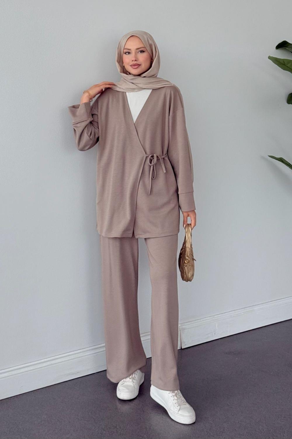 Küba Pantolon Takım Vizon 6042 