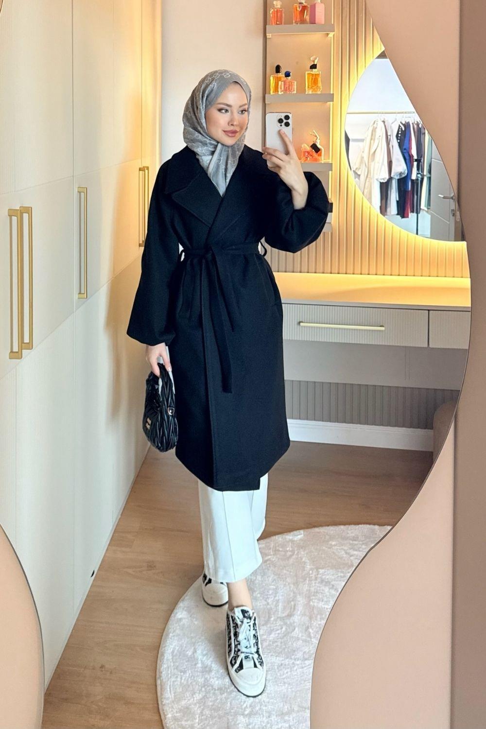Done Kaşe Kaban Siyah 6163 