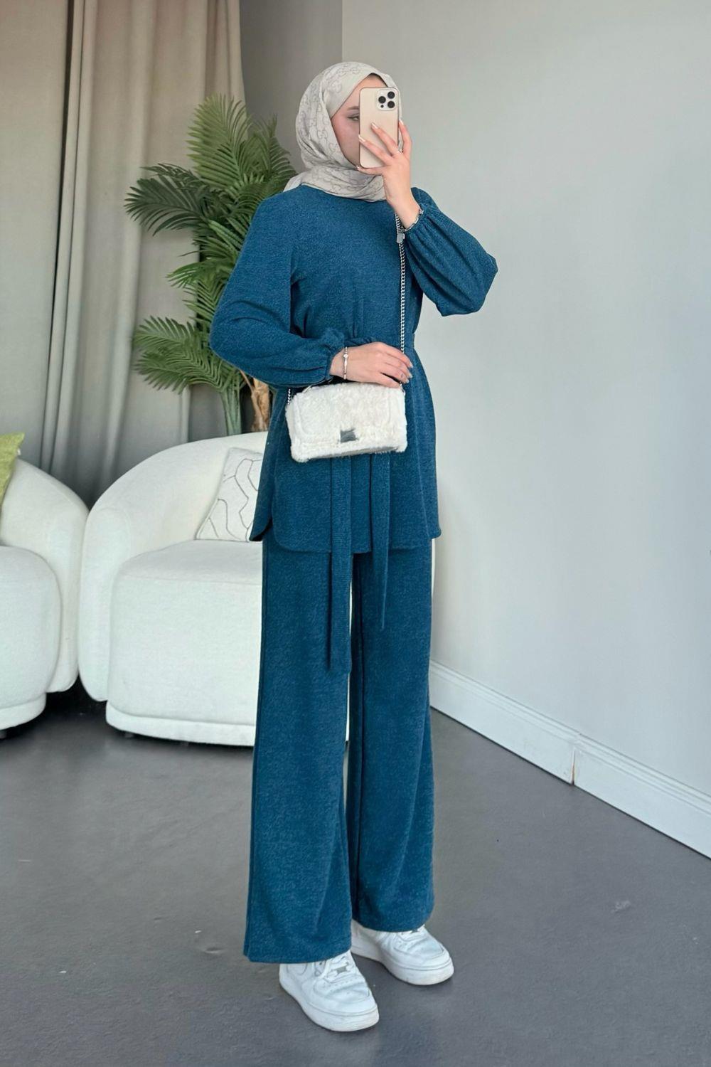 Zeyne Takım Petrol Mavisi 6174 