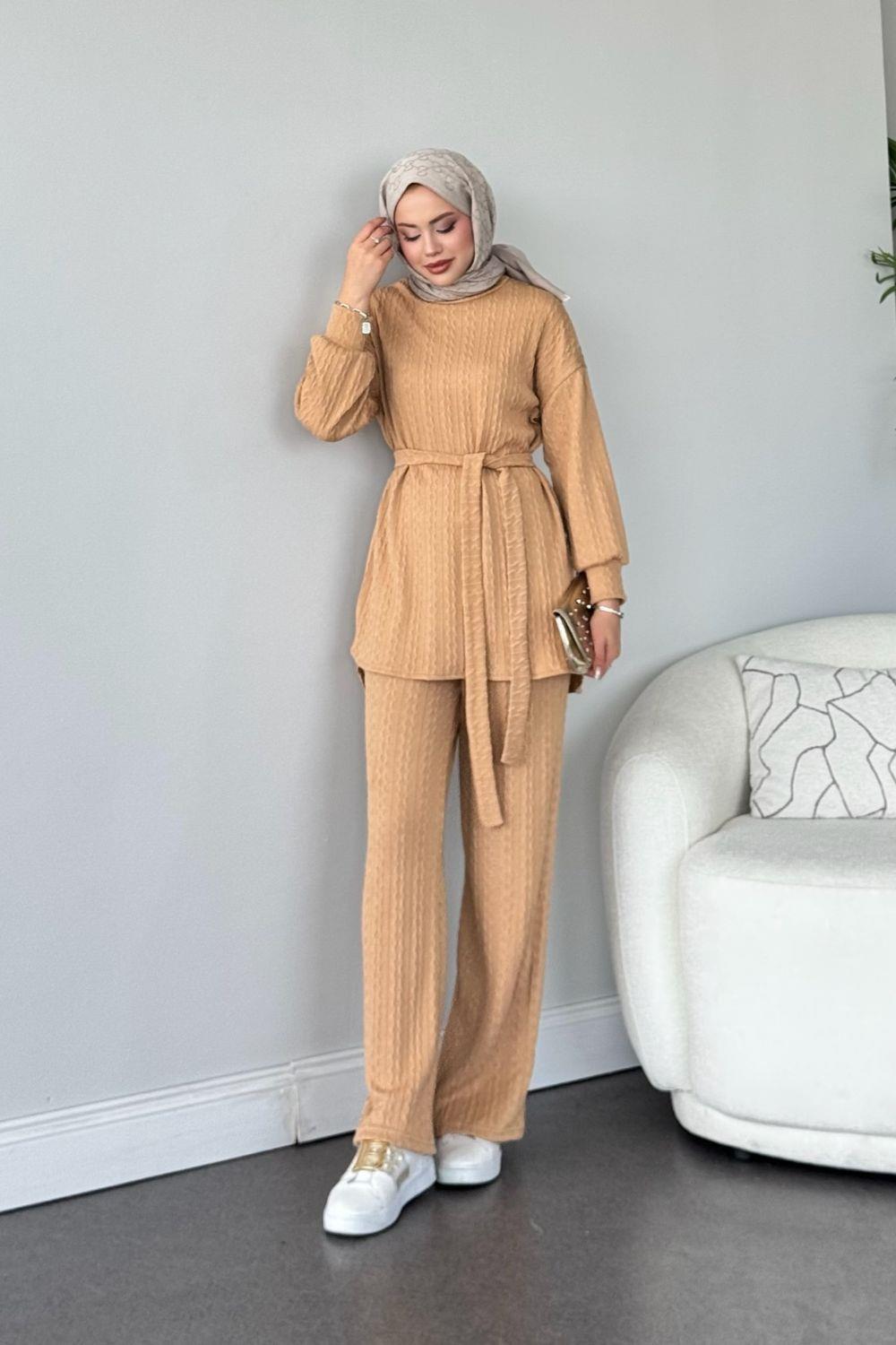 Örme Triko Takım Vizon 61780 