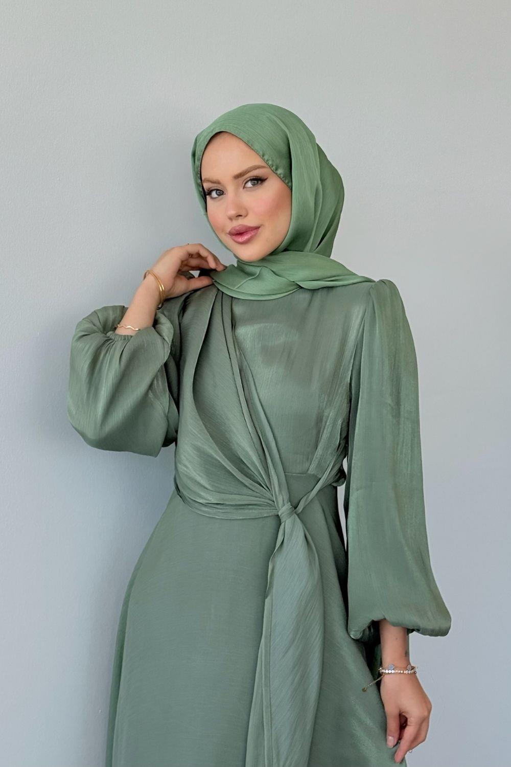 Pırıl Bağlamalı Abiye Mint 6219 