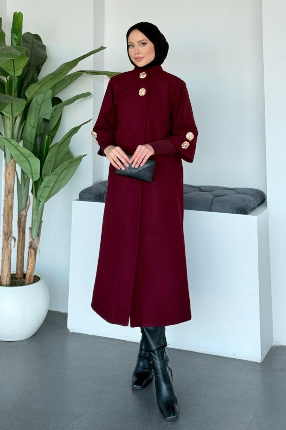 Bergama Kaşe Kaban Bordo 6254 