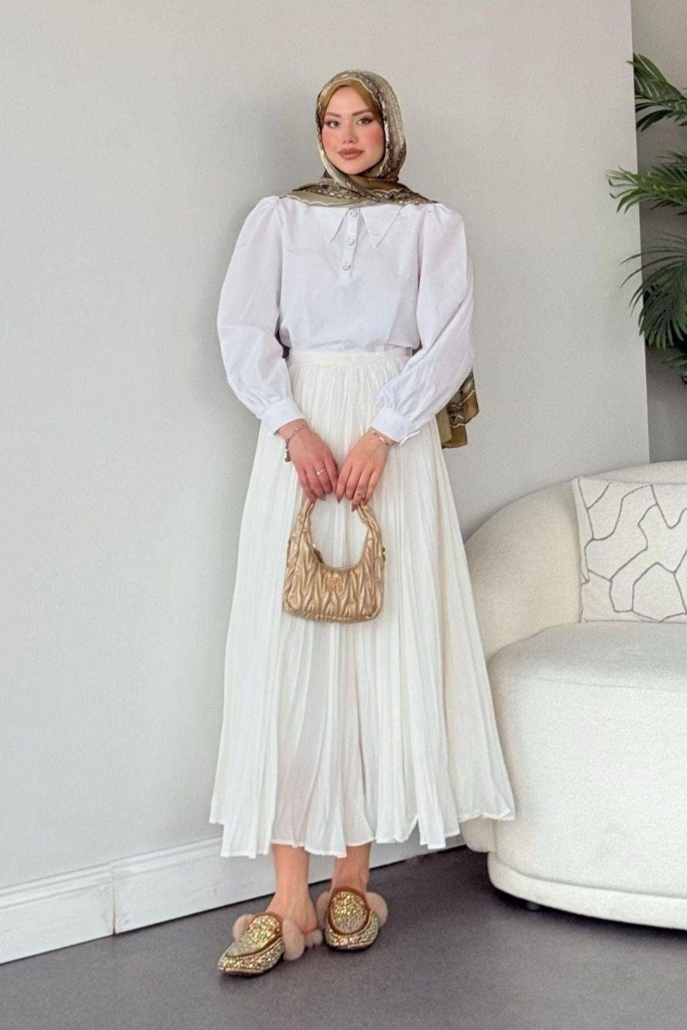 Begonya Etek Beyaz 6398 