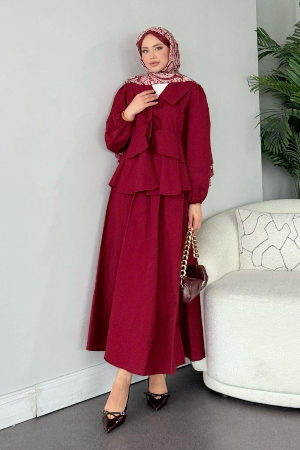 Helly Takım Bordo 6430 