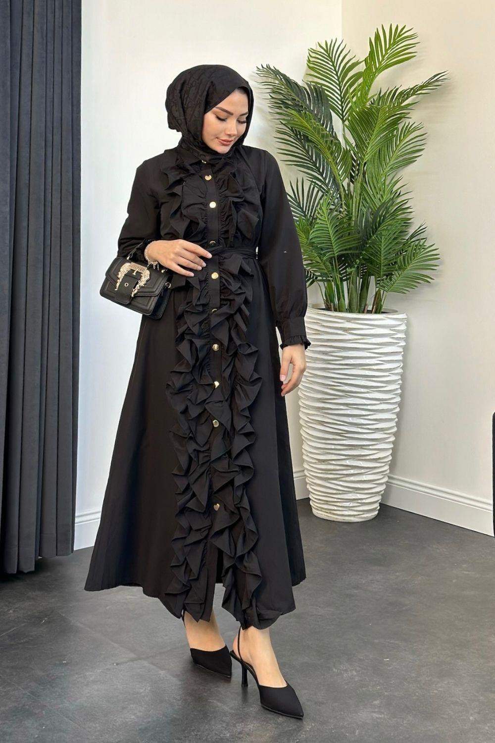 Feray Elbise Siyah 6978 