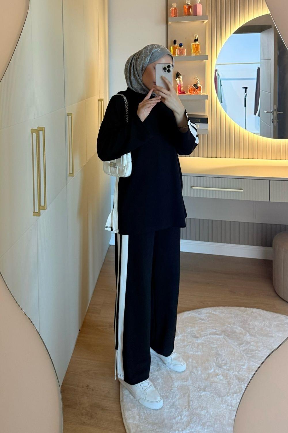 Gama Şeritli Takım Siyah 70144 