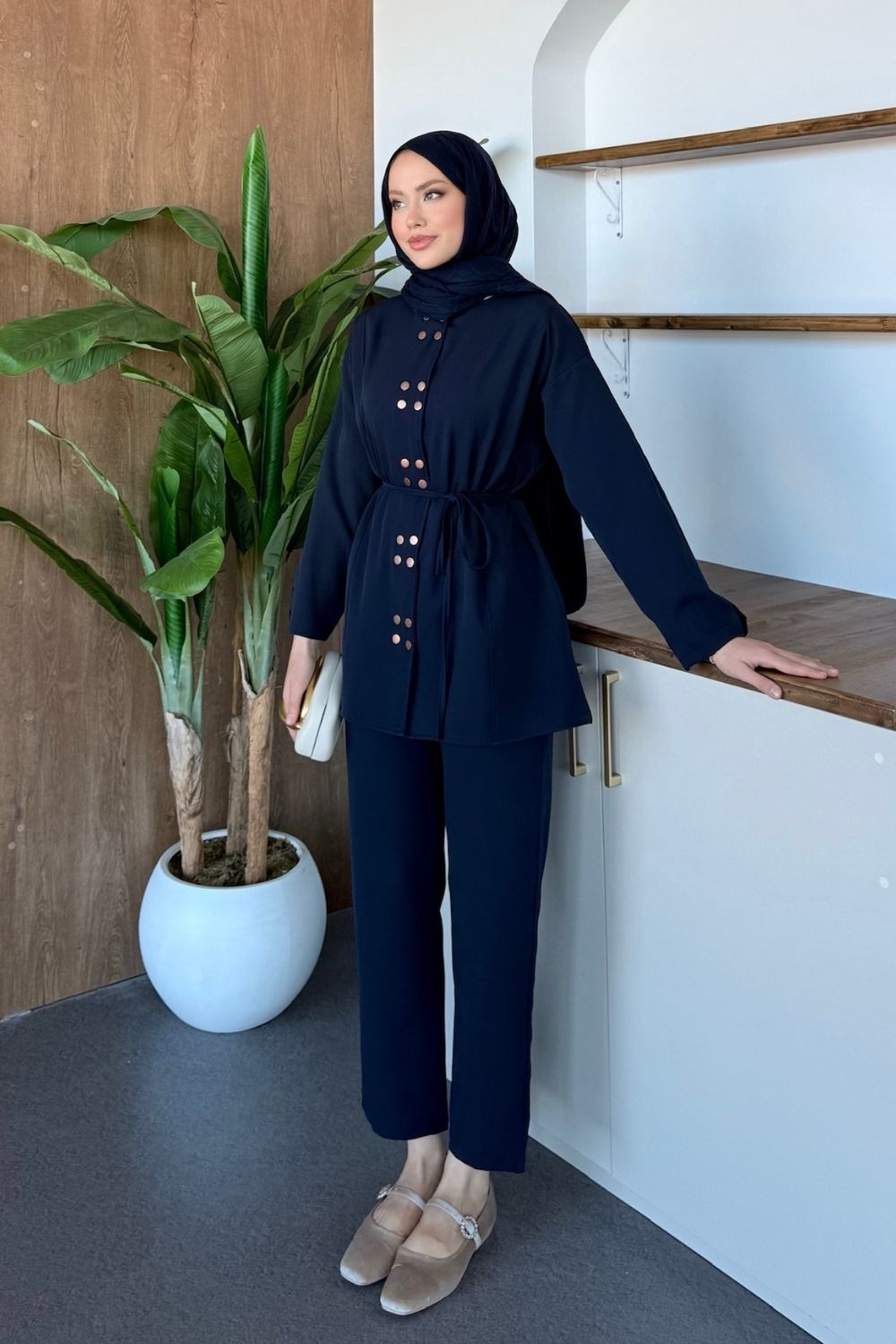 Maral Çift Çıtçıtlı Takım Lacivert 8011 
