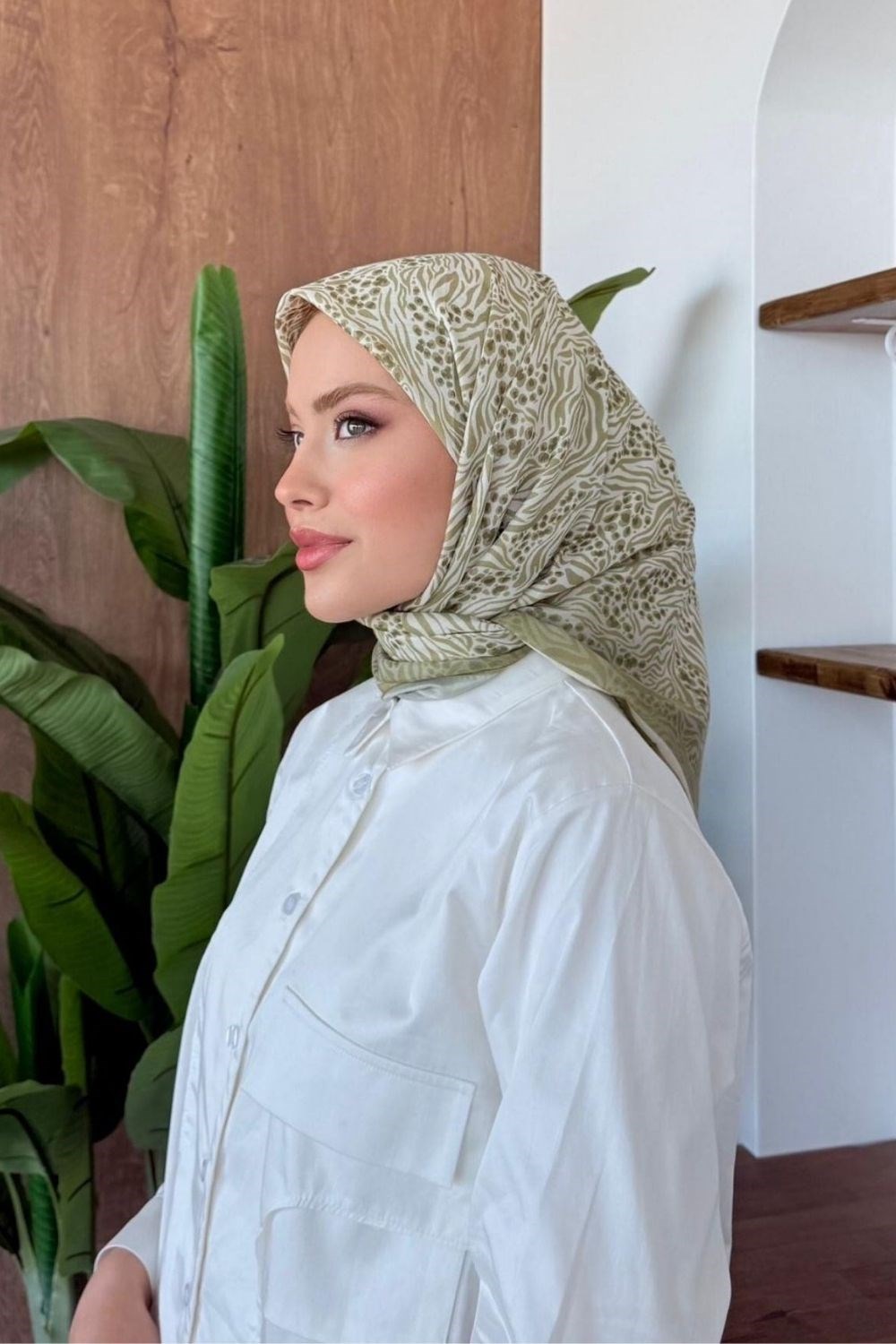 Dalga Crash Soft Eşarp Mint 80222 