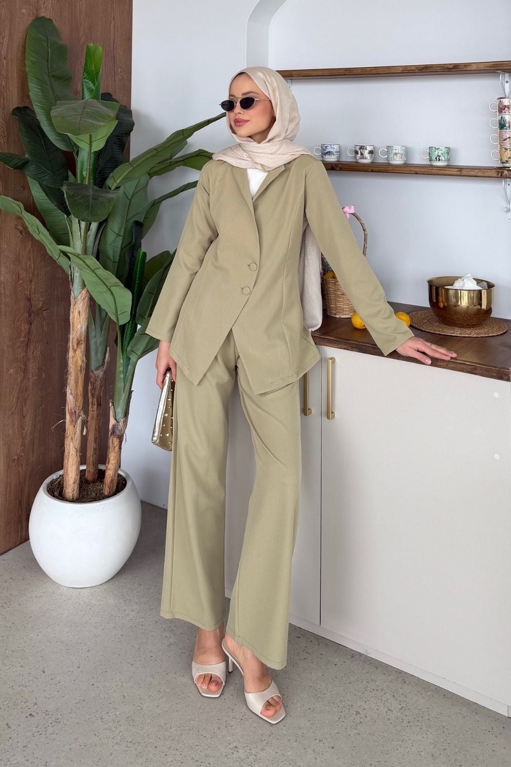 Hera Pantolonlu Takım Mint 80270 