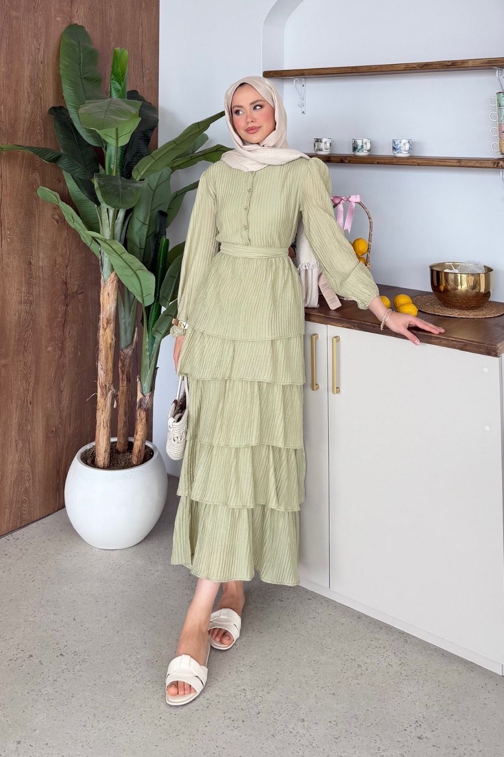 Laysa Elbise Mint 8037 