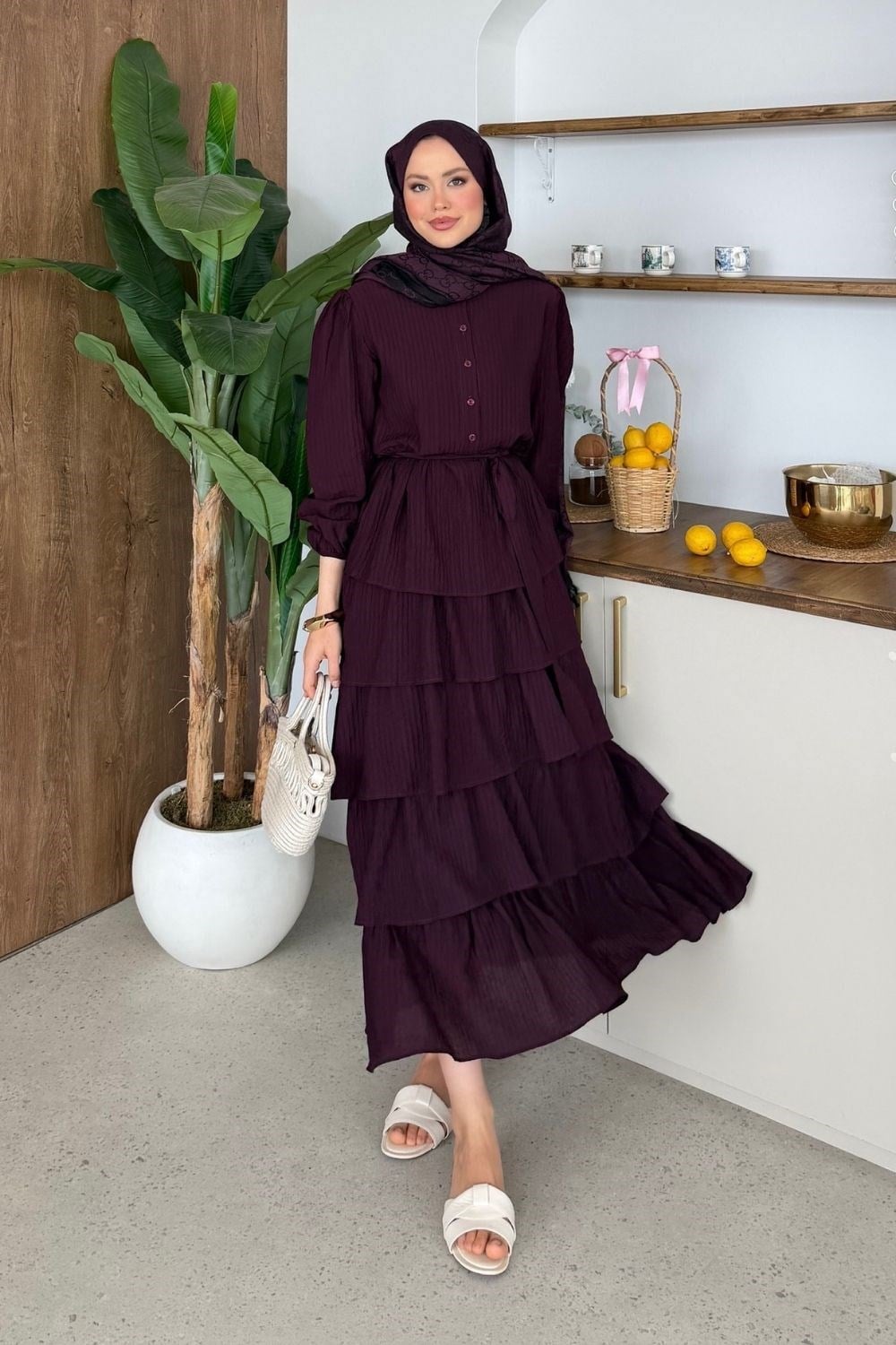 Laysa Elbise Mor 8037 