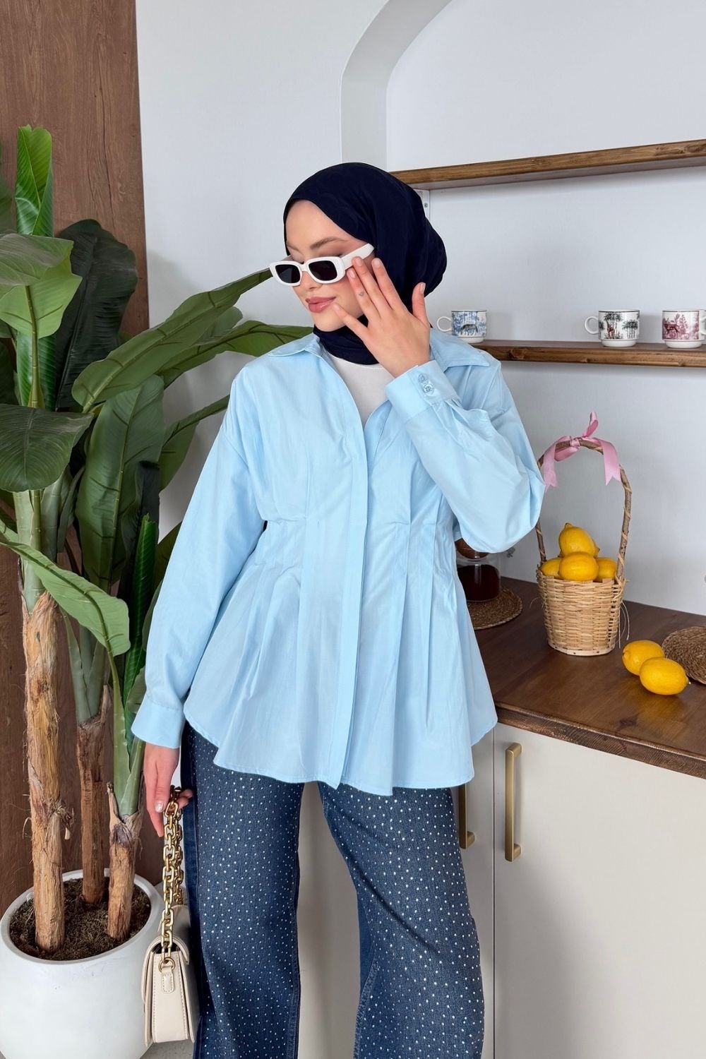 Pastel Gömlek Mavi 80370 