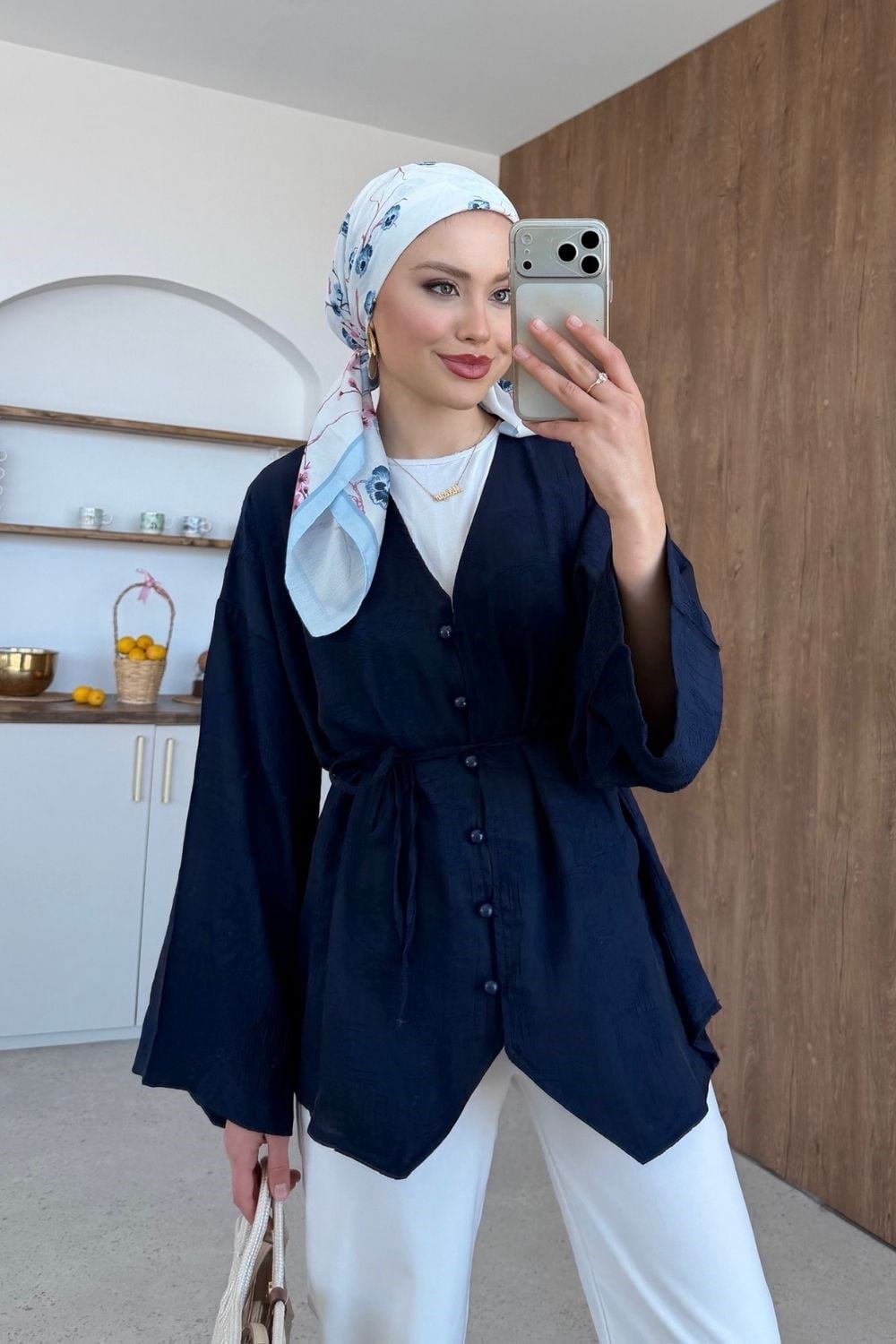Jakarlı Gömlek Lacivert 8040 