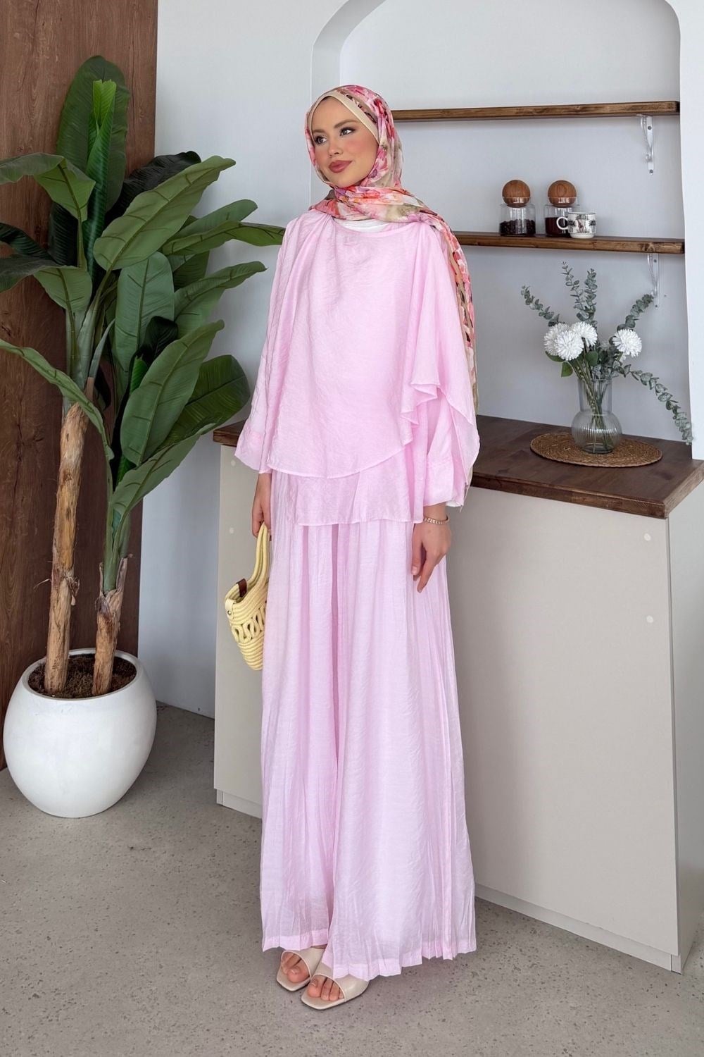 Beste Pantolonlu Takım Pembe 80500 