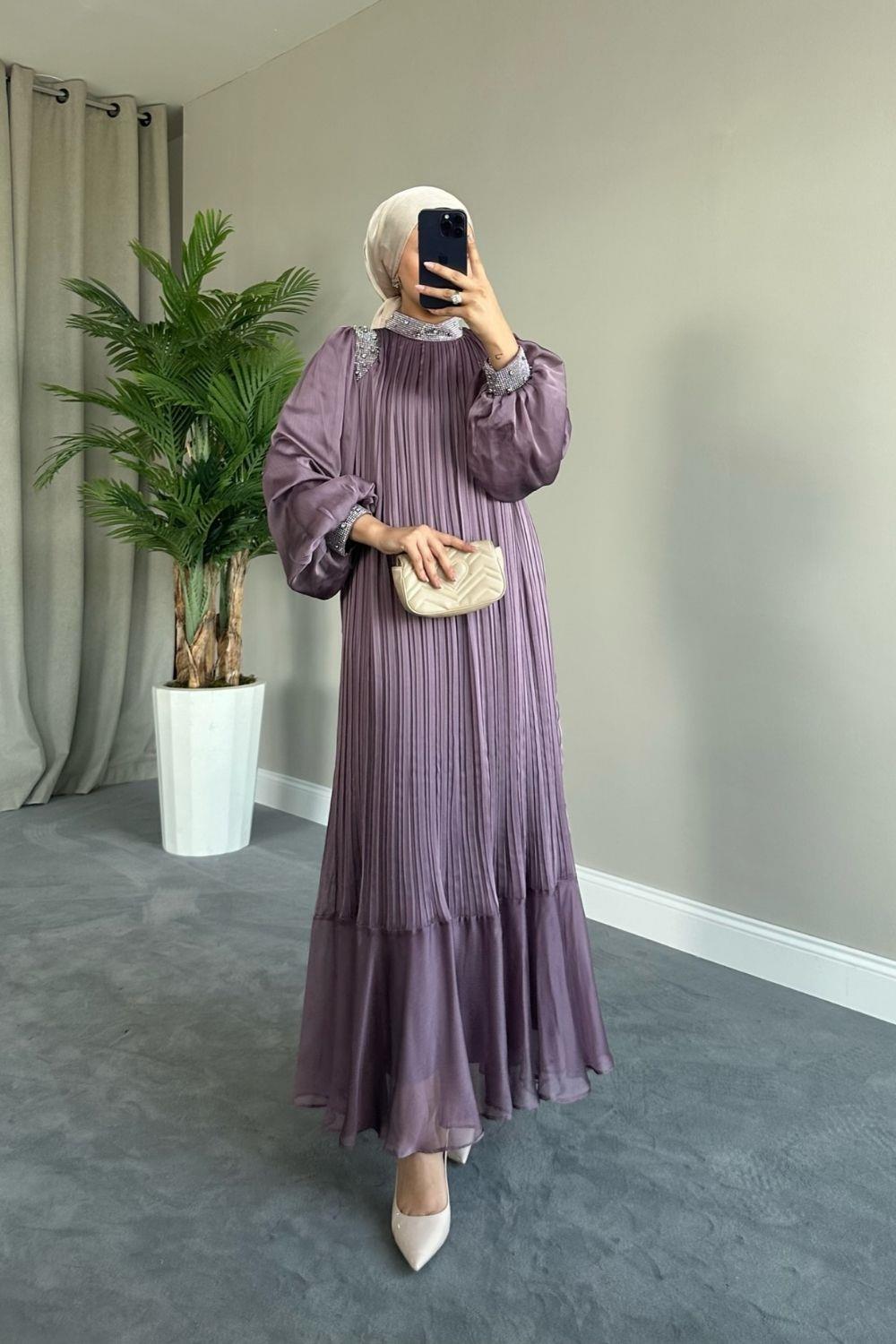 Afrodit Abiye Lila 8055 