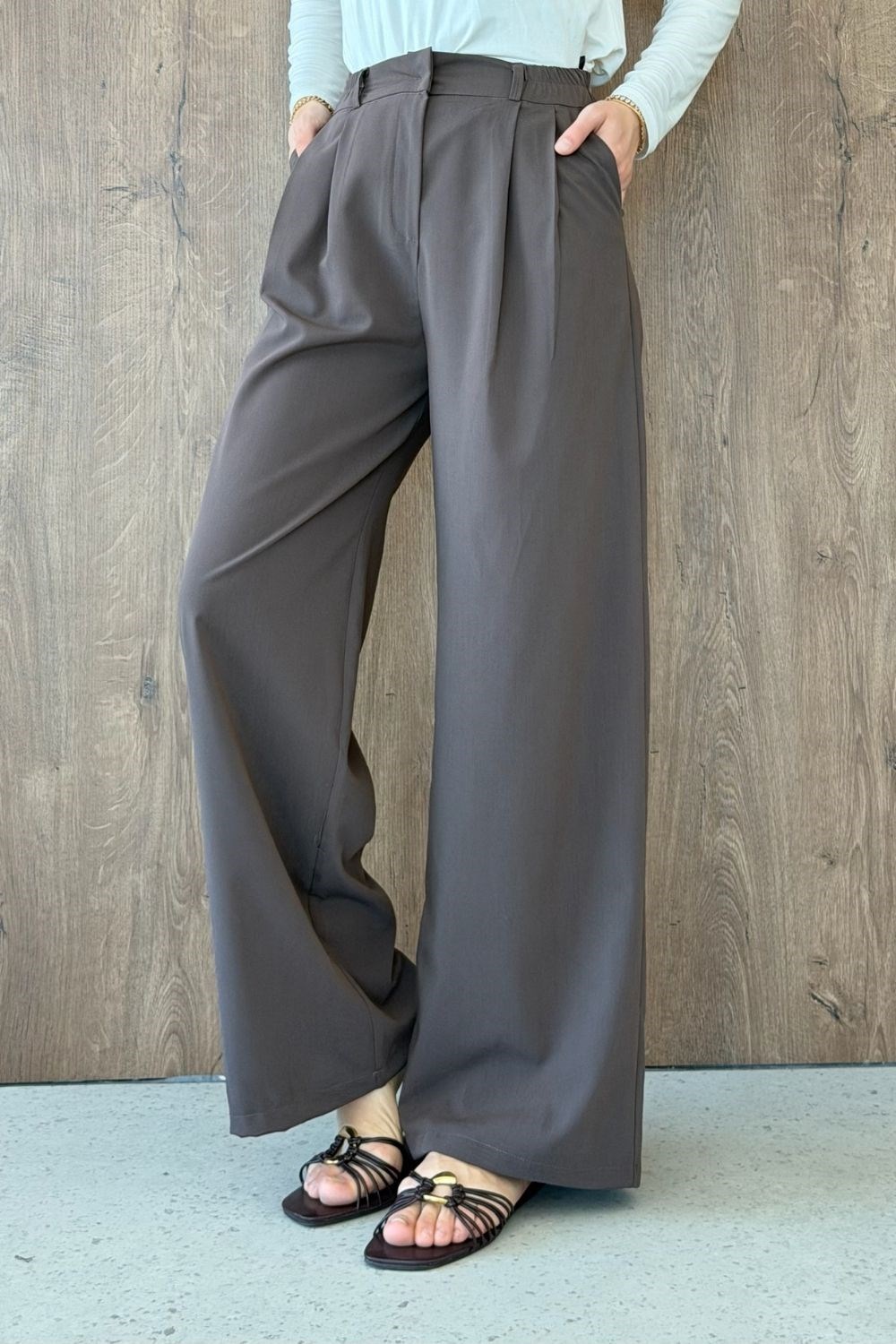 Fas Kumaş Pantolon Kahverengi 8065 