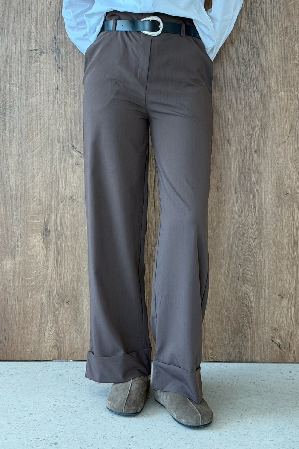 Duble Paça Pantolon Kahverengi 8067 