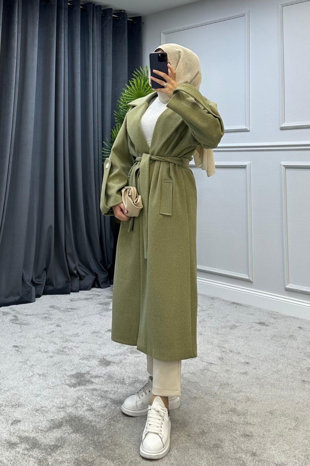 معطف Tolunay Kaşe بالنعناع