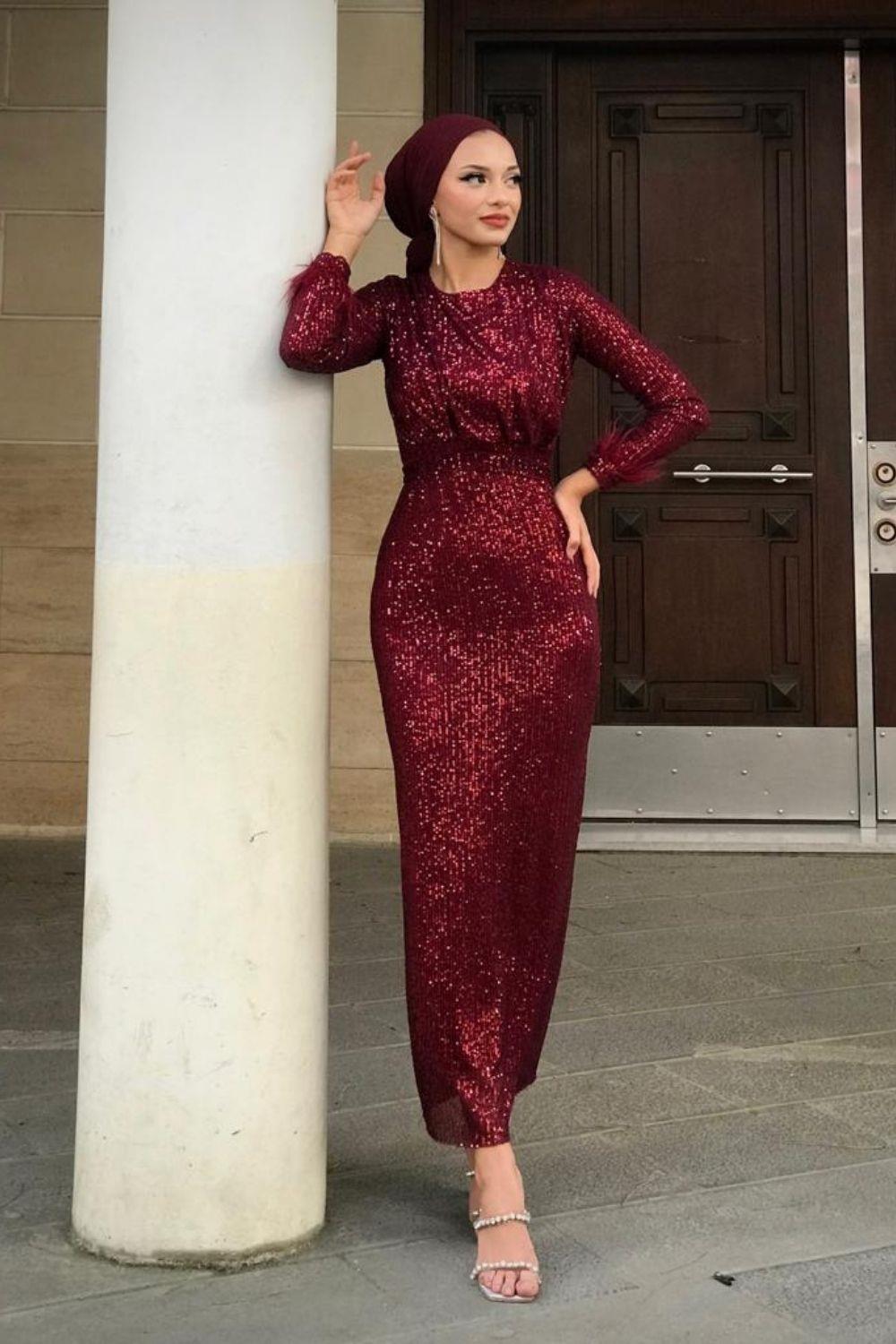 Deyzi Abiye Bordo 8216 