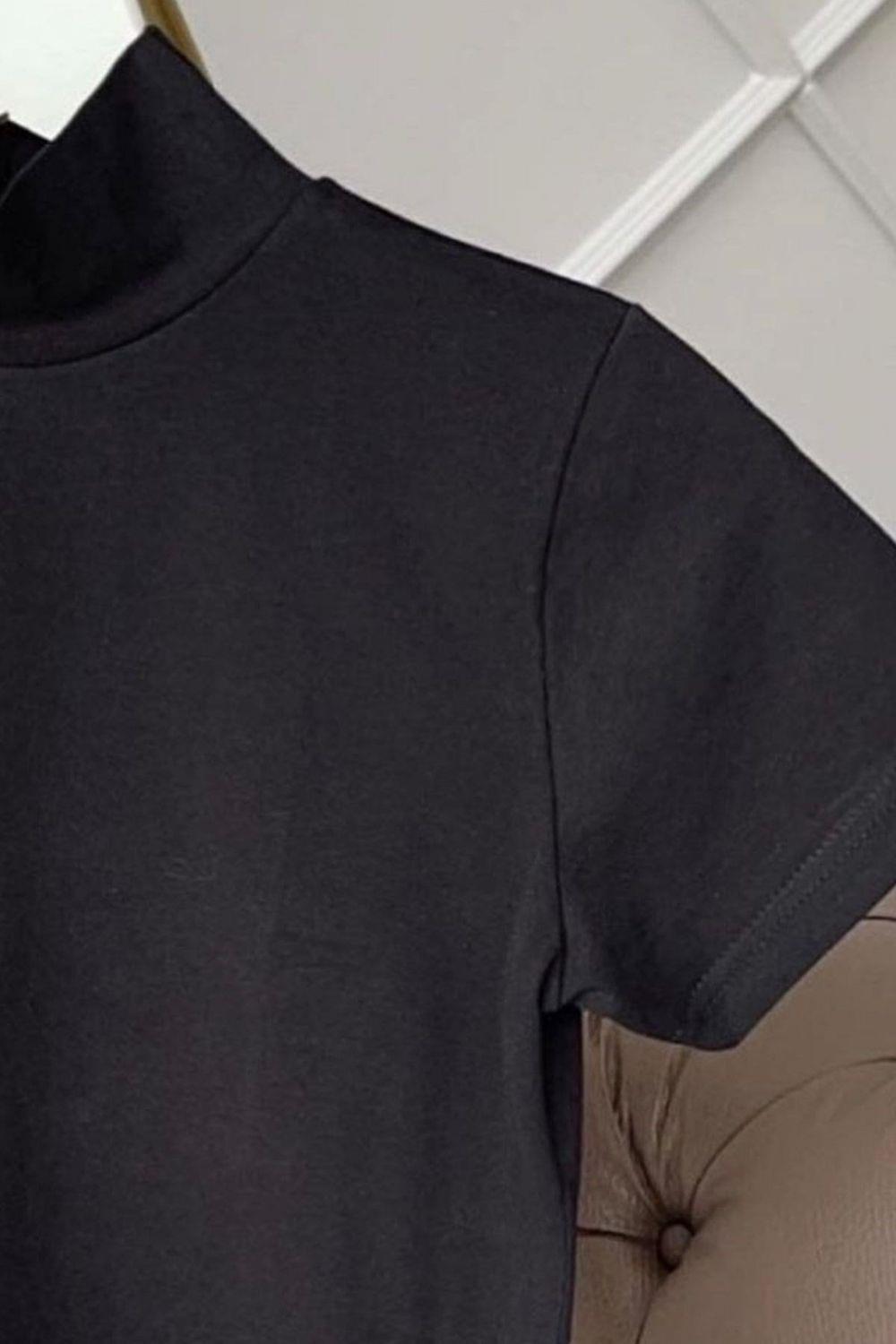 Kısa Kollu İçlik Siyah 8218 