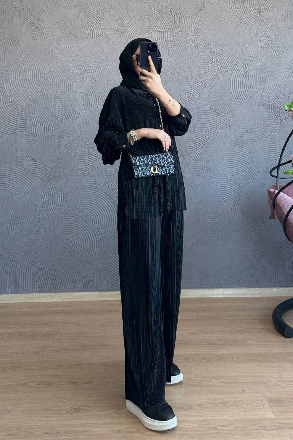 Piliseli Takım Siyah 8302 