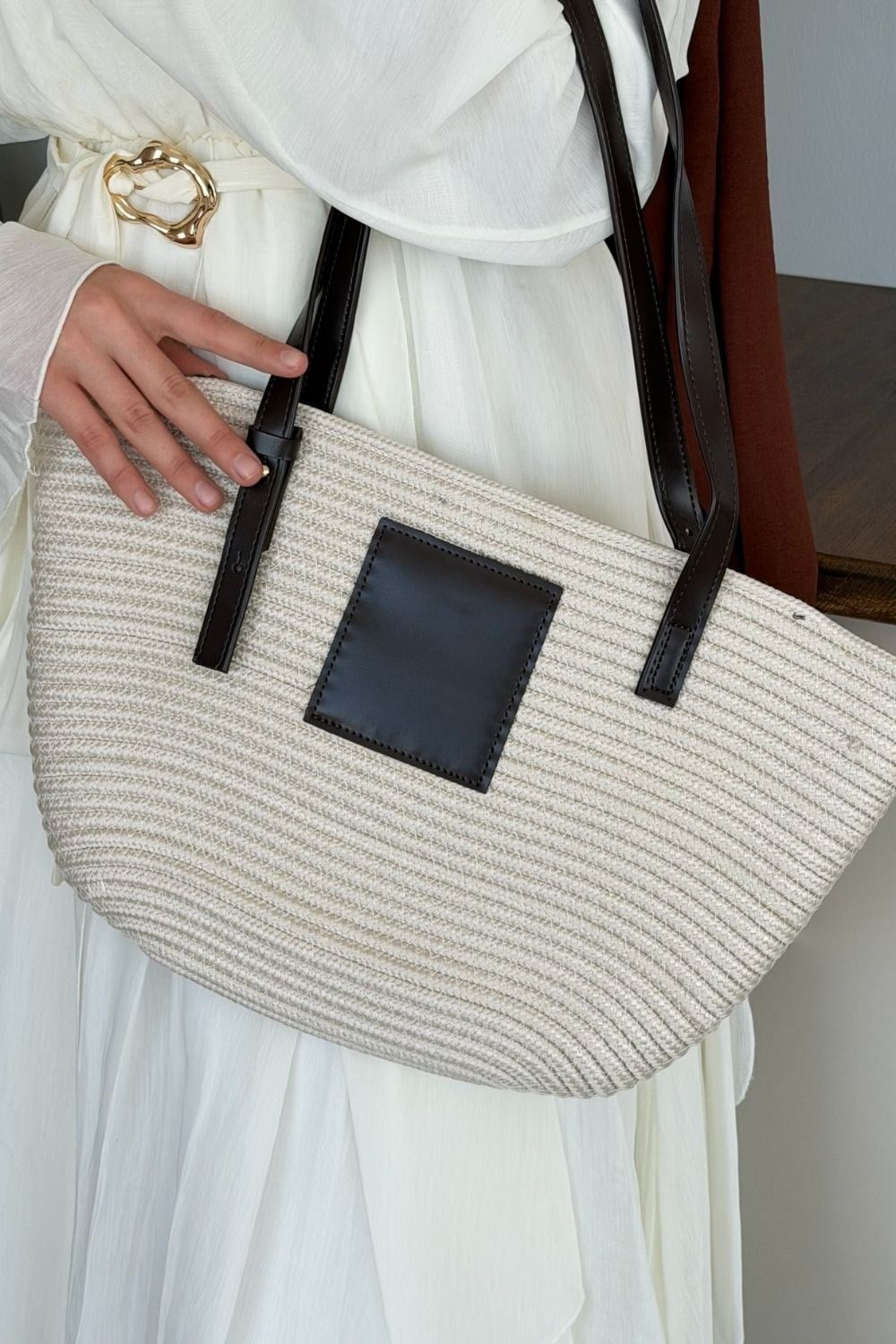Vittoria Handmade Hasır Çanta Bej 8368 