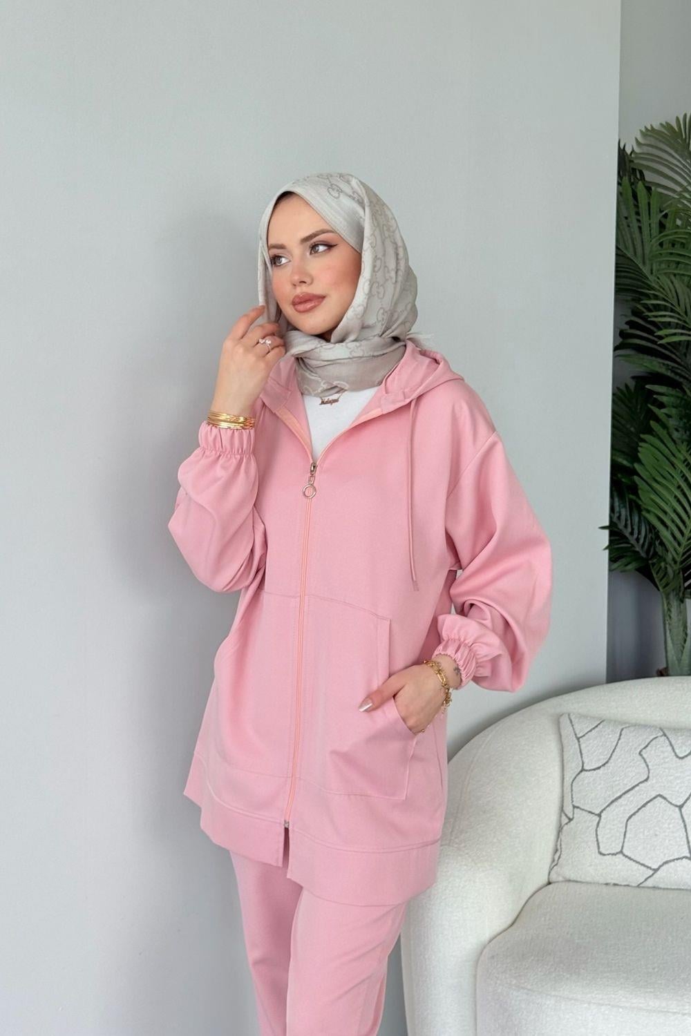 Fermuarlı Spor Takım Pembe 83810 