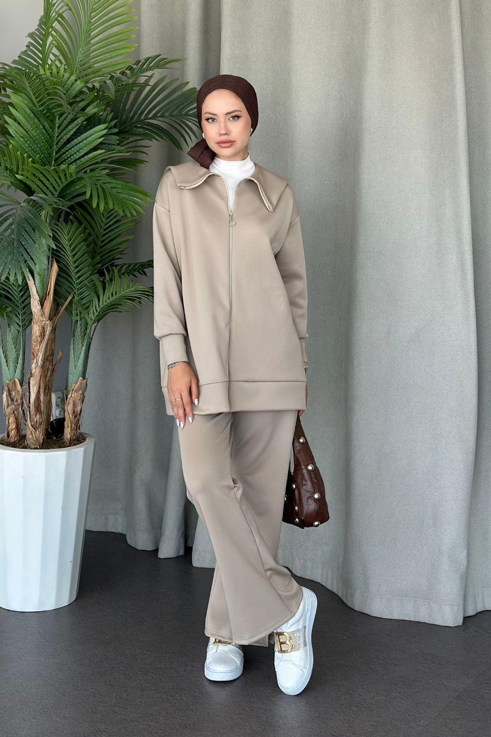 Serenay Scuba Takım Bej 8382 