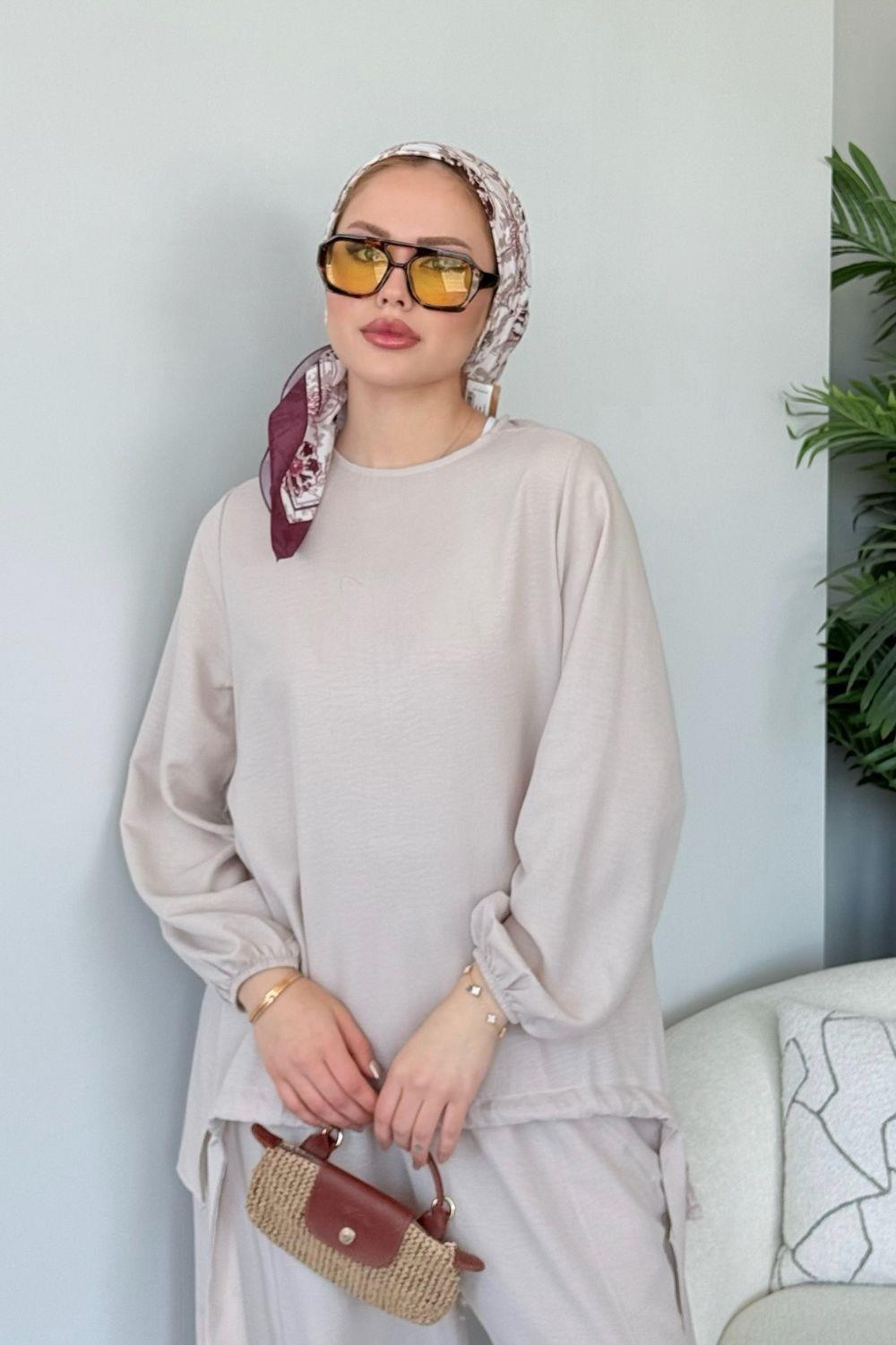 Şalvar Airobin Takım Bej 84360 