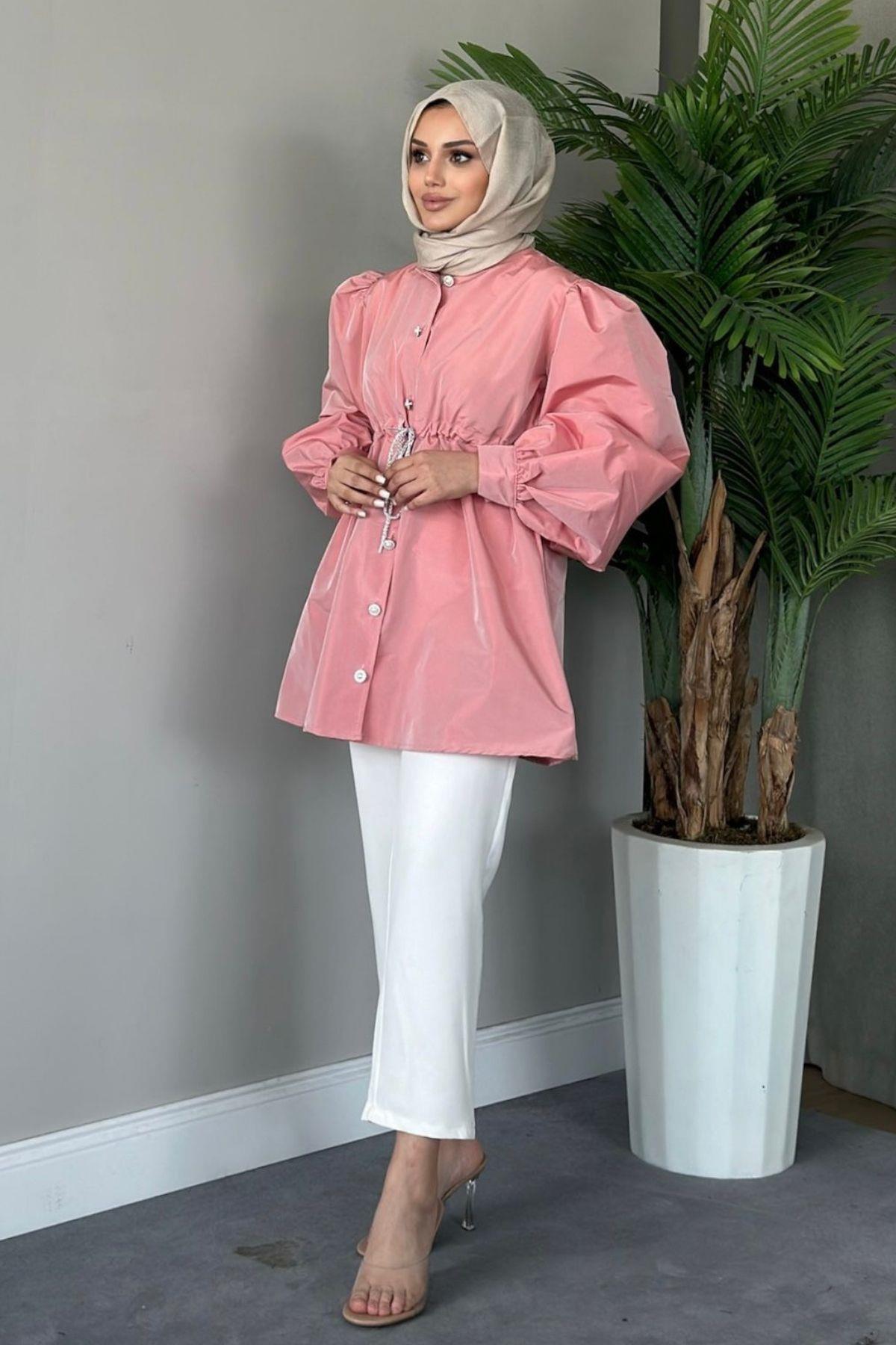 Mihrimah Taşlı Ceket Pembe 8579 
