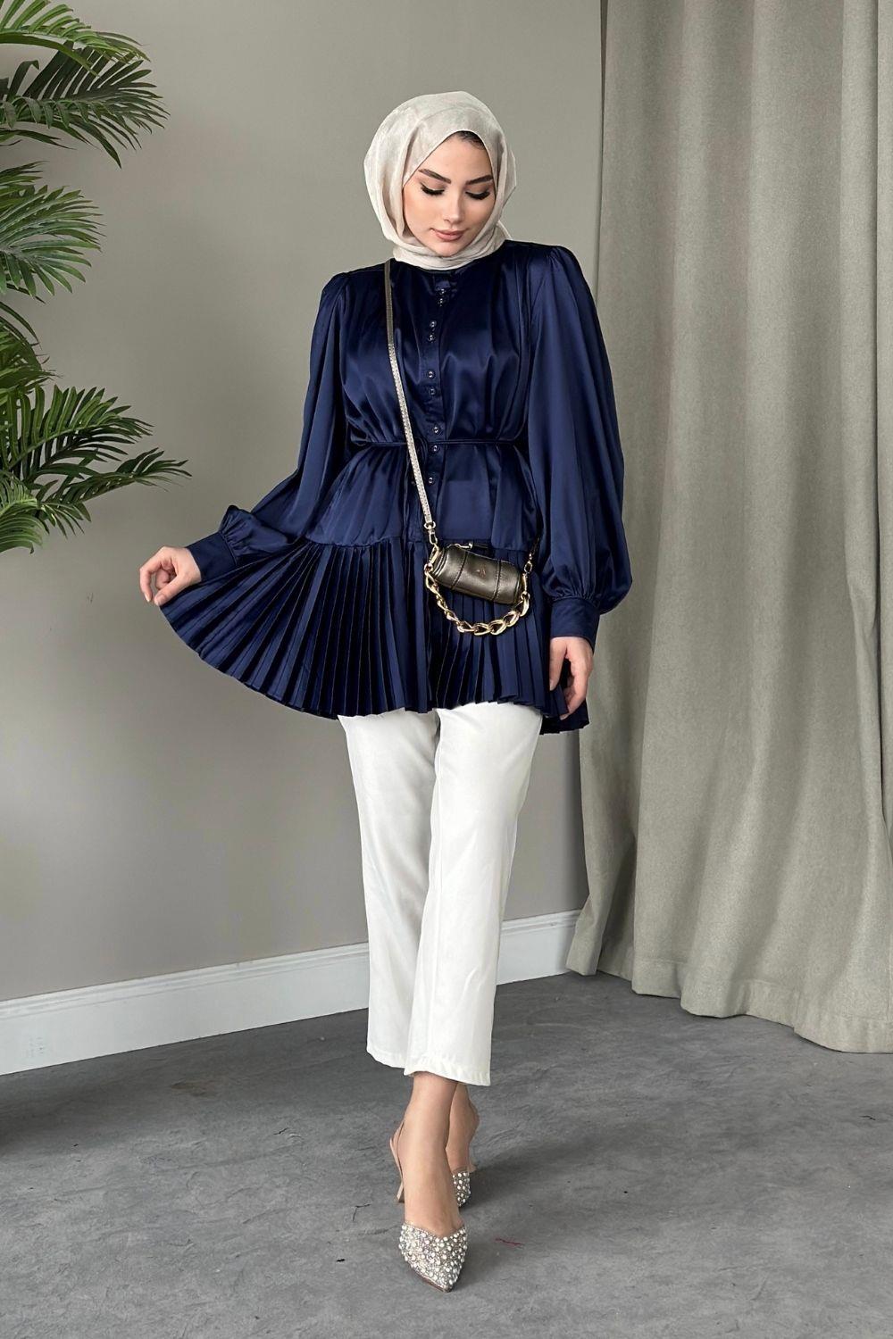 Milano Piliseli Gömlek Lacivert 8676 