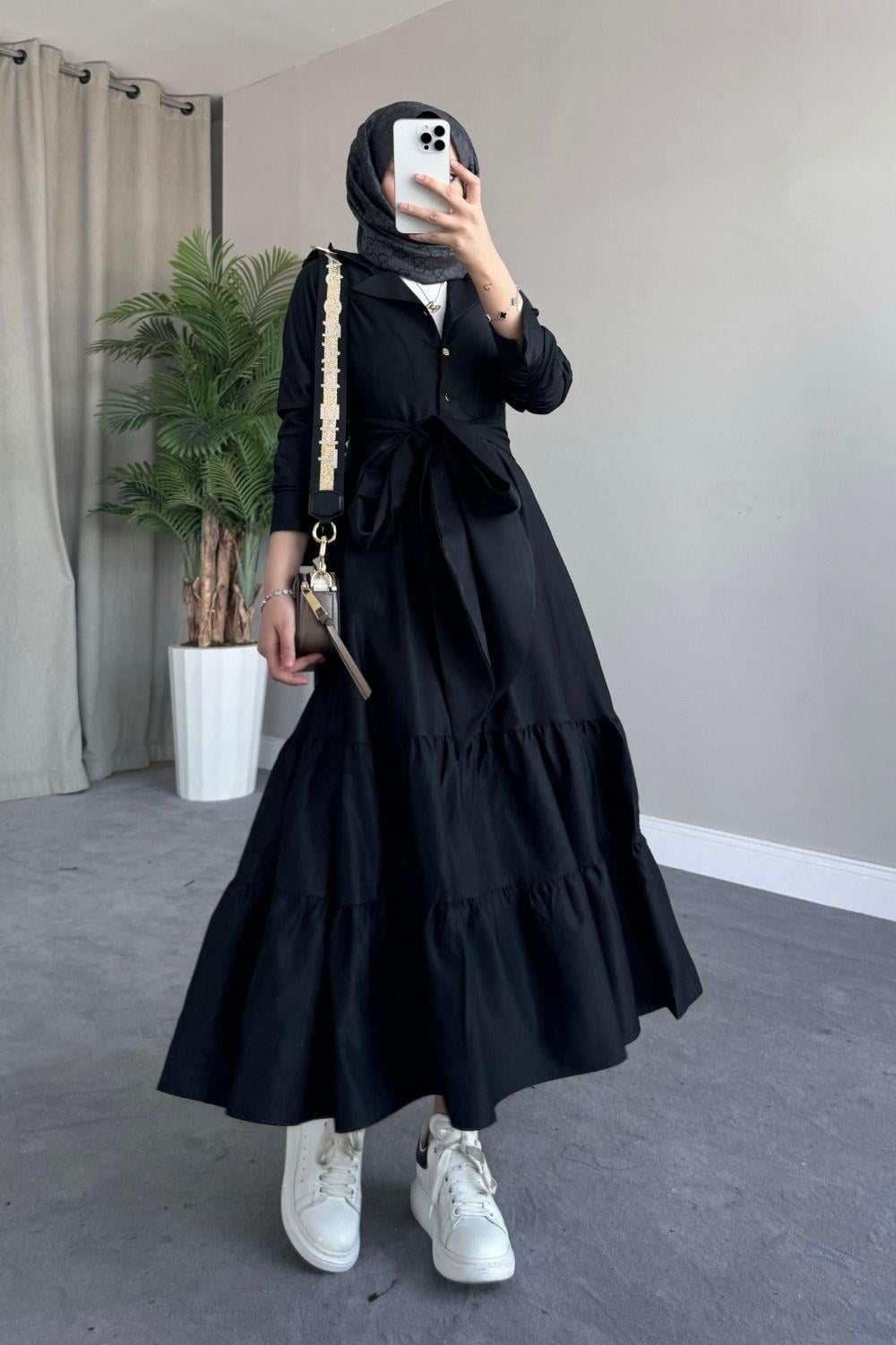 Reglan Elbise Siyah 8681 