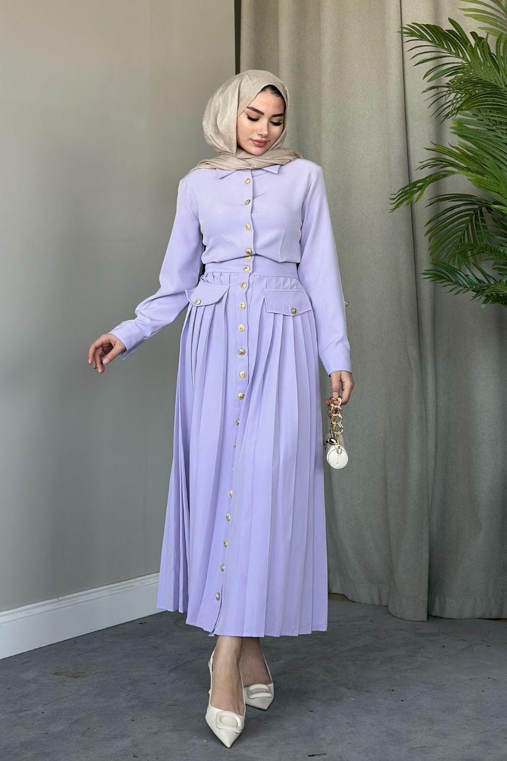 Sera Elbise Lila 8696 