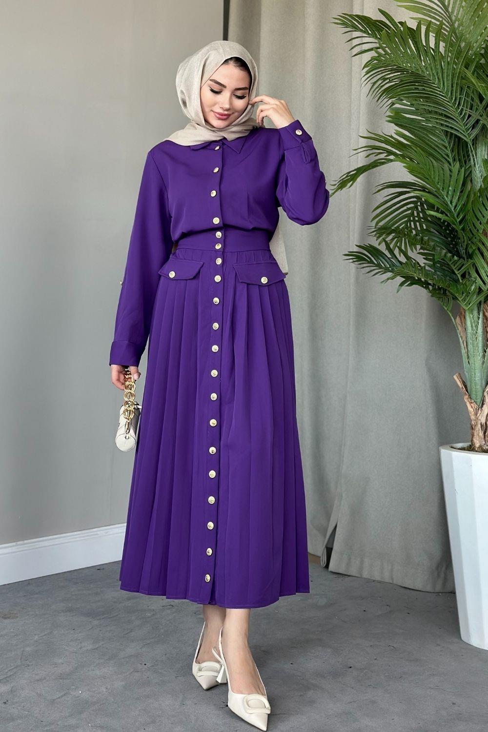 Sera Elbise Mor 8696 