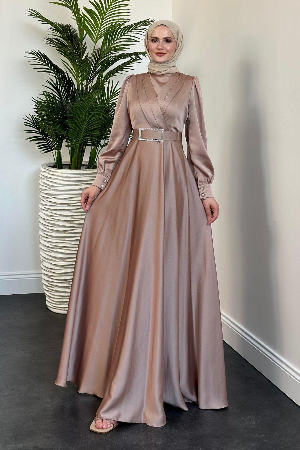 Belma Abiye Bej 8983 