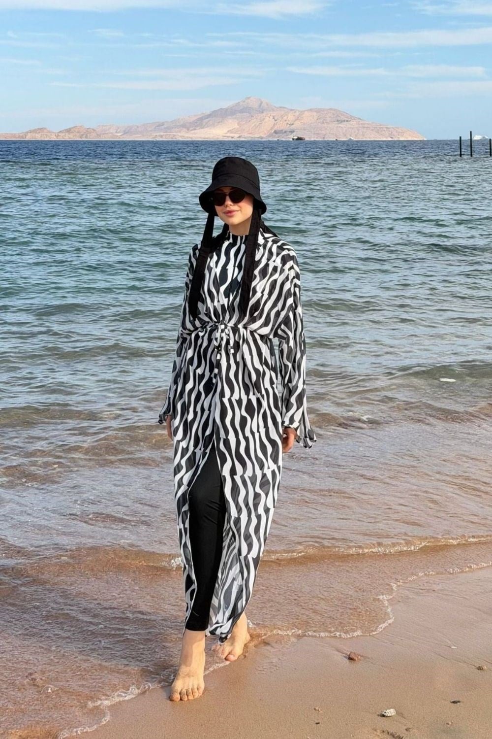 Desenli Uzun Pareo Zebra 90157 