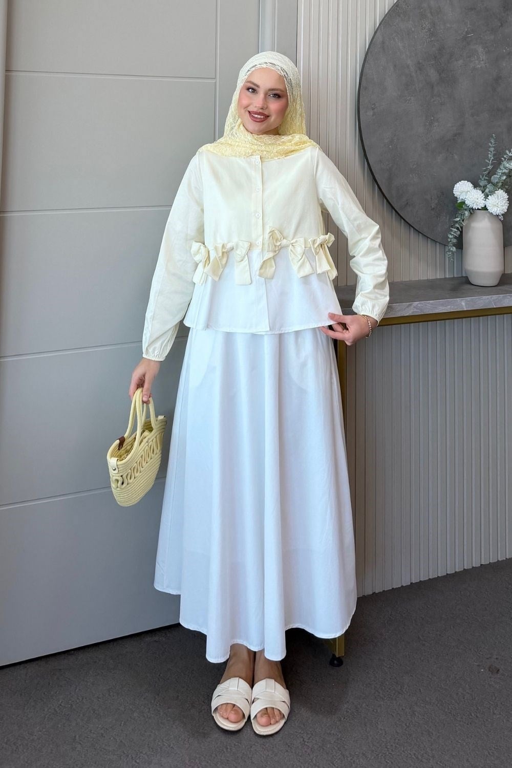 Kurdele Etekli Takım Sarı 90163 
