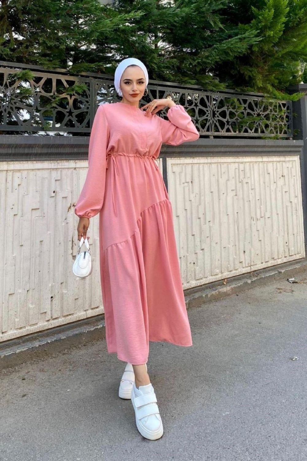 Leydi Airobin Elbise Pudra 9519 