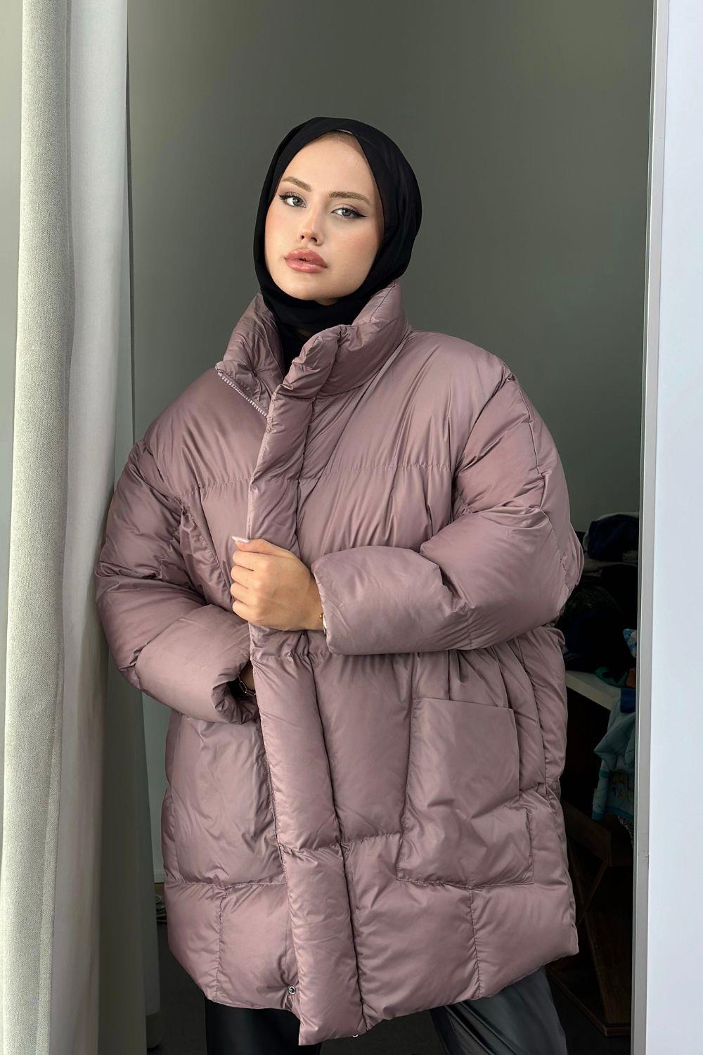 Cepli Şişme Mont Gül Kurusu 9797 