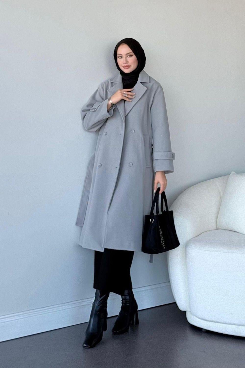 Duru Kaşe Kaban Gri 9912 