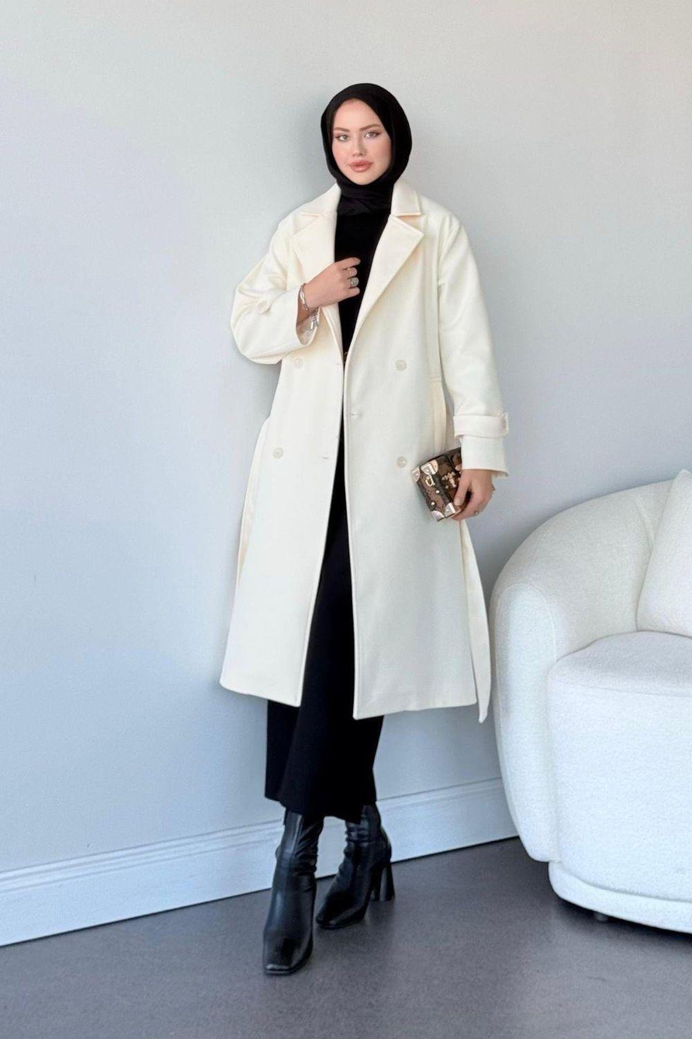 Duru Kaşe Kaban Krem 9912 