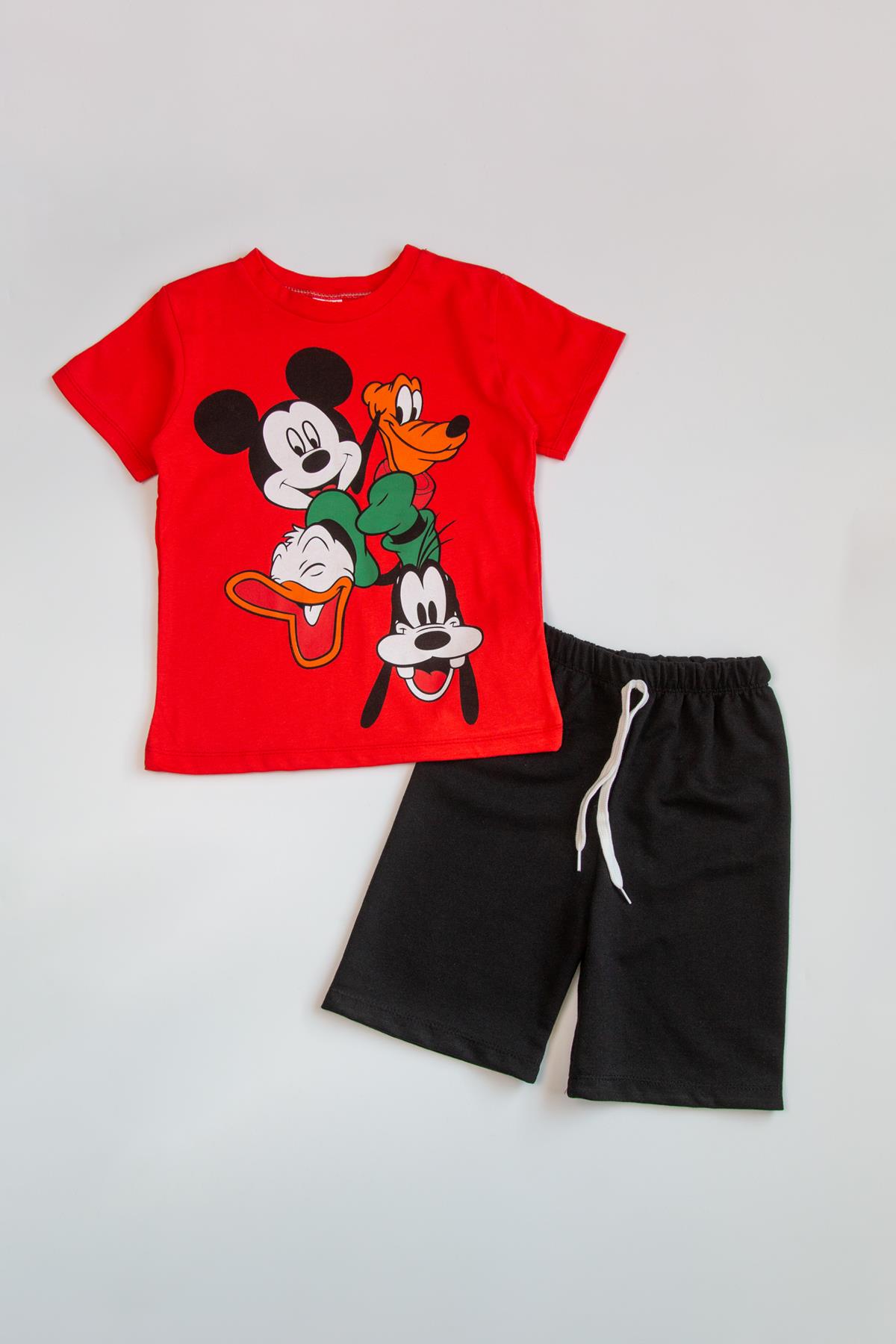 Disney Karakterli Yazlık Takım KırmızıKısa TakımDisney Karakterli Yazlık Takım Kırmızı