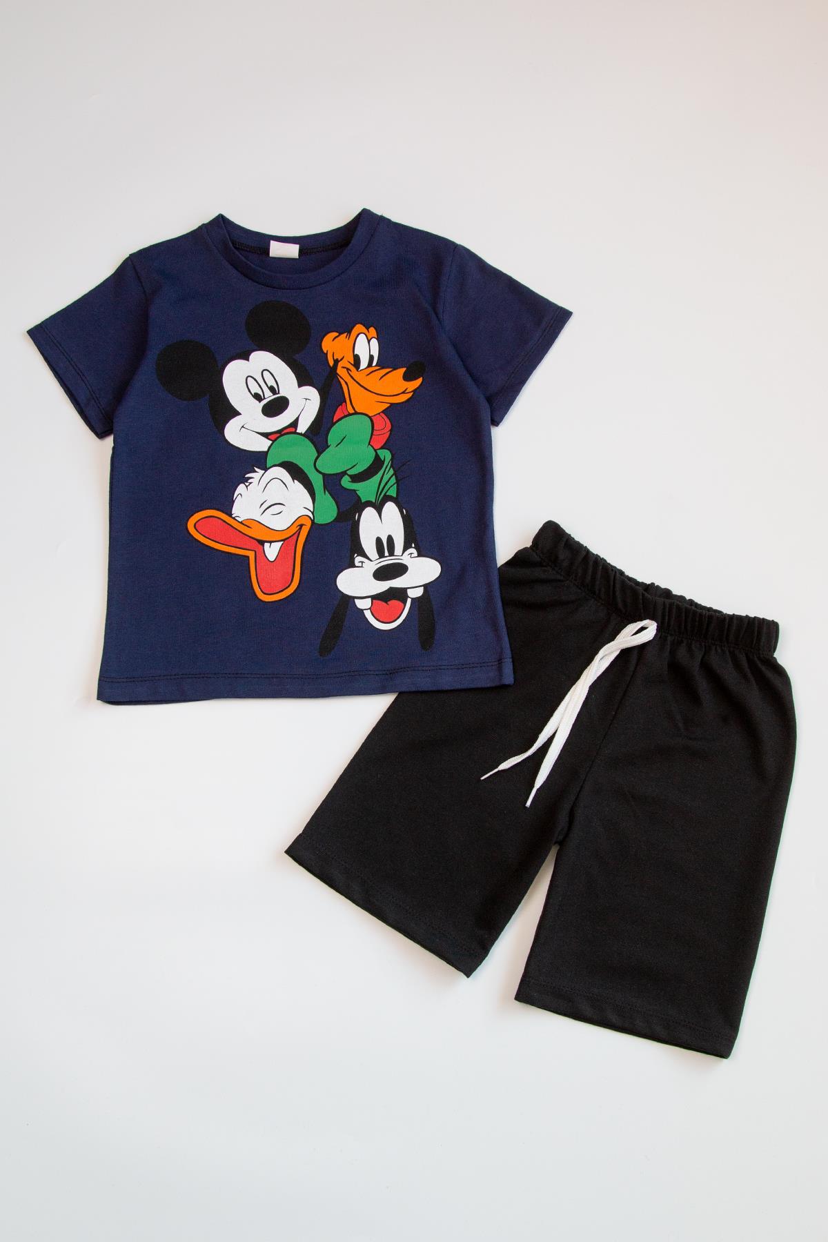 Disney Karakterli Yazlık Takım LacivertKısa TakımDisney Karakterli Yazlık Takım Lacivert