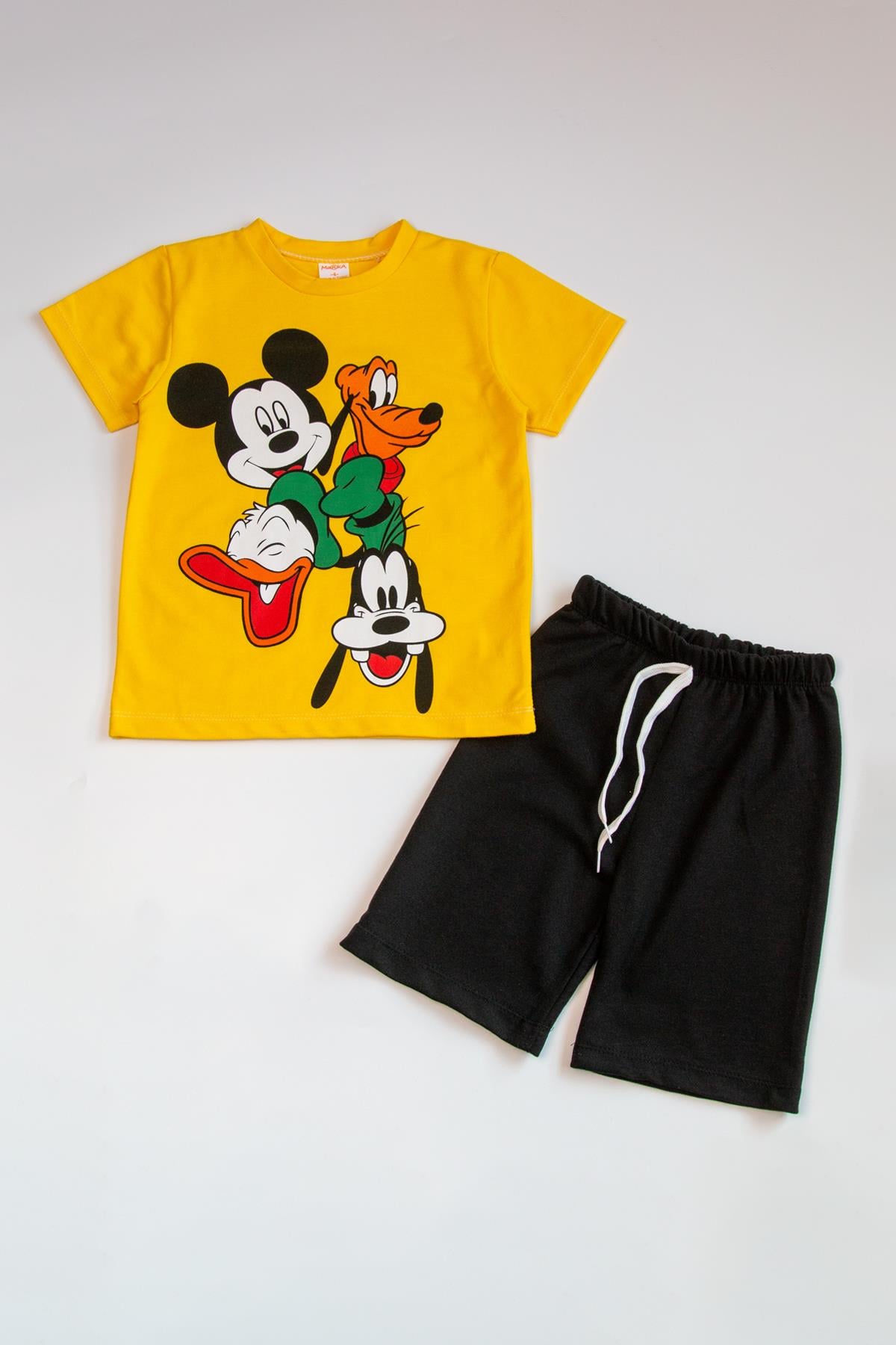 Disney Karakterli Yazlık Takım SarıKısa TakımDisney Karakterli Yazlık Takım Sarı