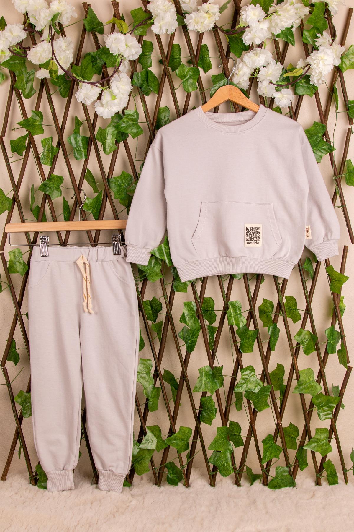 Kanguru Cep Organik Basic Takım ÇakılUzun TakımKanguru Cep Organik Basic Takım Çakıl